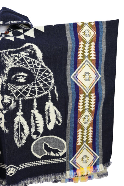 Alpaca Wool - “ Black Dream Catcher Wolf”