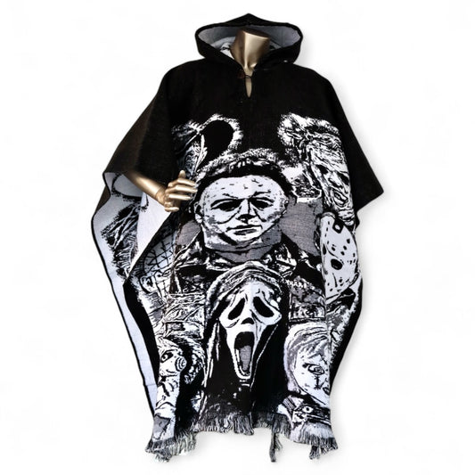 Horror Tale - Hooded Poncho – Alpaca Wool, Halloween Collection.