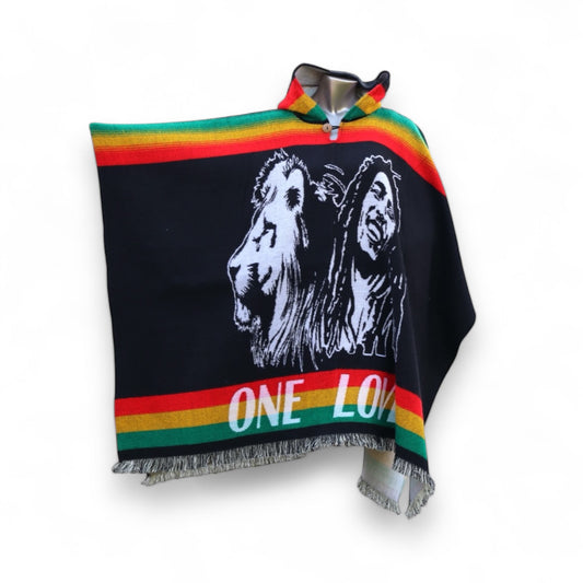 Jah Lion B. Marley ONE LOVE - Alpaca Wool Poncho