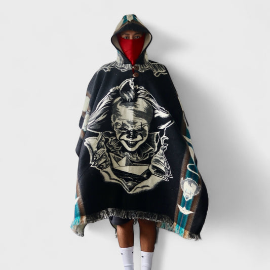 Pennywise Hooded Alpaca Poncho – Halloween Collection.