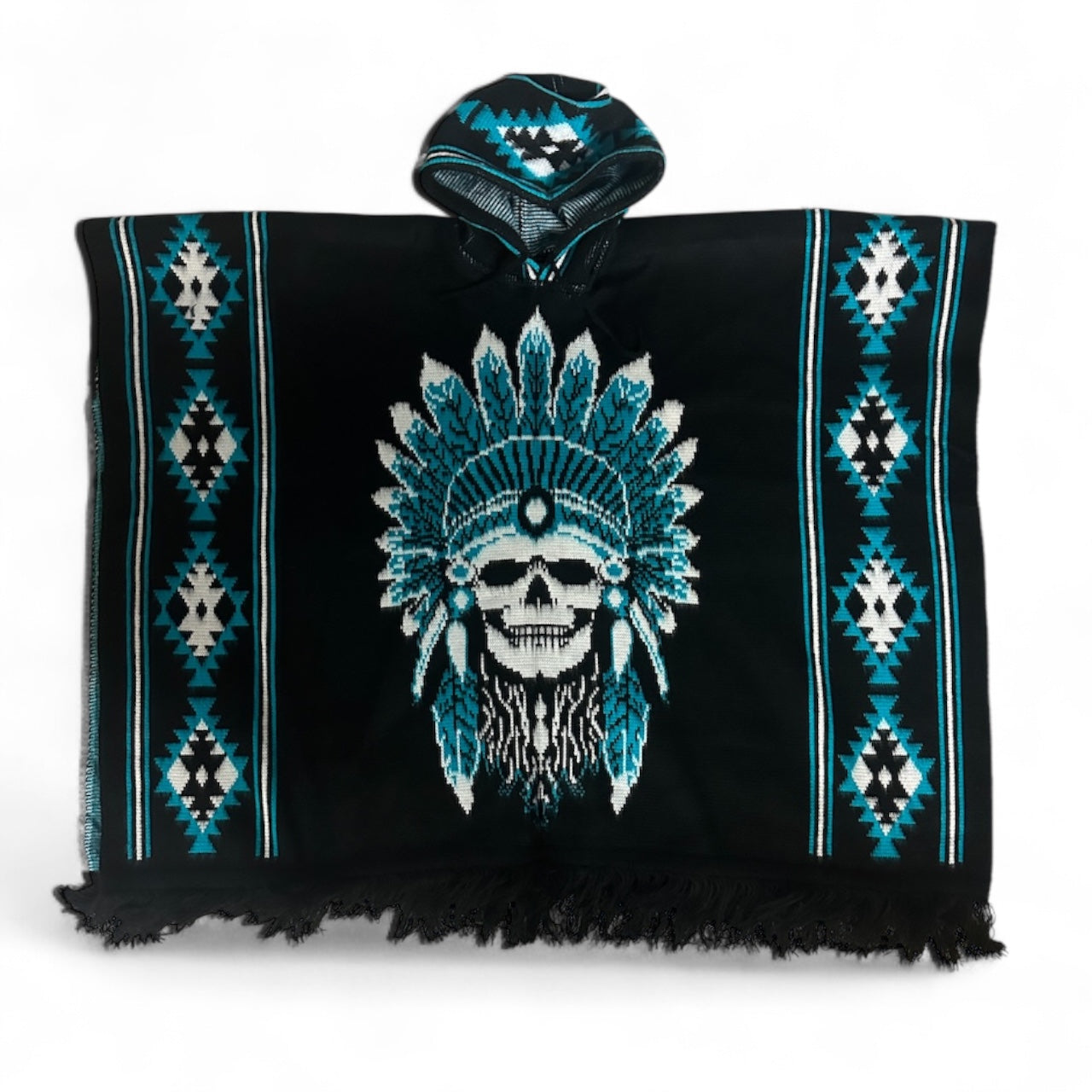 Blue Ethereal Skull Poncho